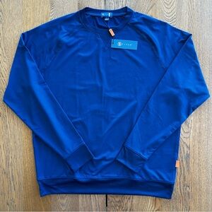 NWT Stitch Golf Royal Blue Crew Neck Sweater Pullover Sport Leisure Casual